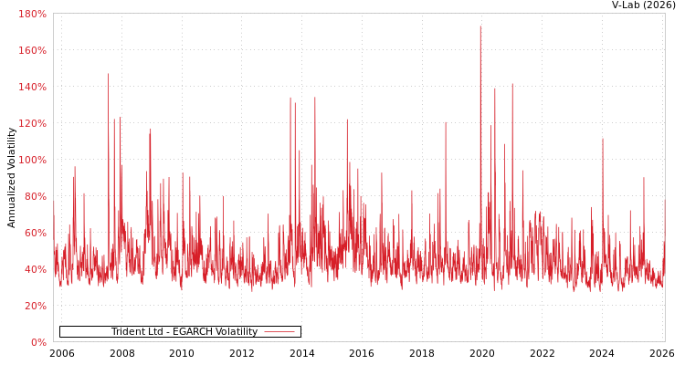 graph of Trident Ltd EGARCH