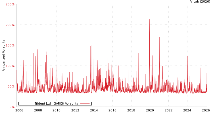 graph of Trident Ltd GARCH