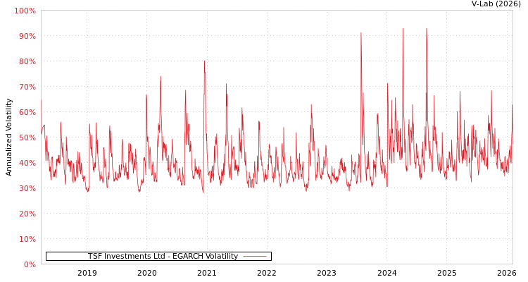 graph of TSF Investments Ltd EGARCH