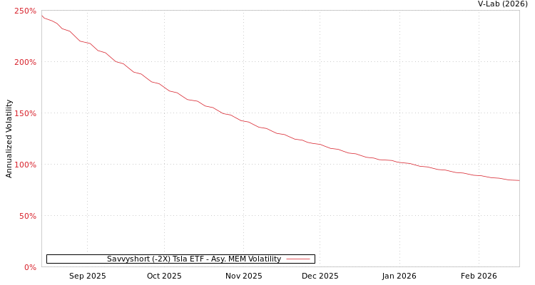 graph of Savvyshort (-2X) Tsla ETF AMEM
