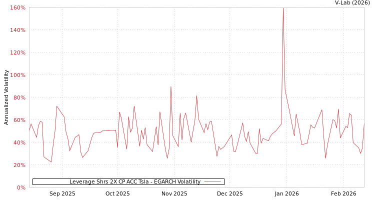 graph of Leverage Shrs 2X CP ACC Tsla EGARCH