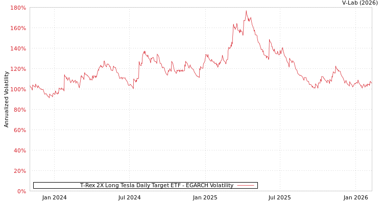 graph of T-Rex 2X Long Tesla Daily Target ETF EGARCH