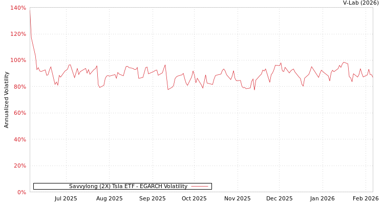 graph of Savvylong (2X) Tsla ETF EGARCH