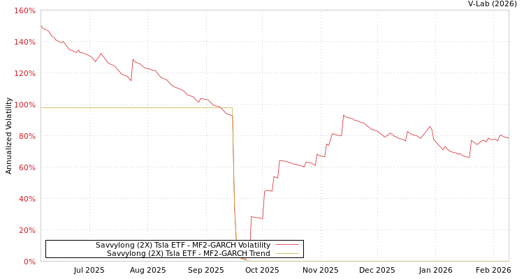 graph of Savvylong (2X) Tsla ETF MF2-GARCH