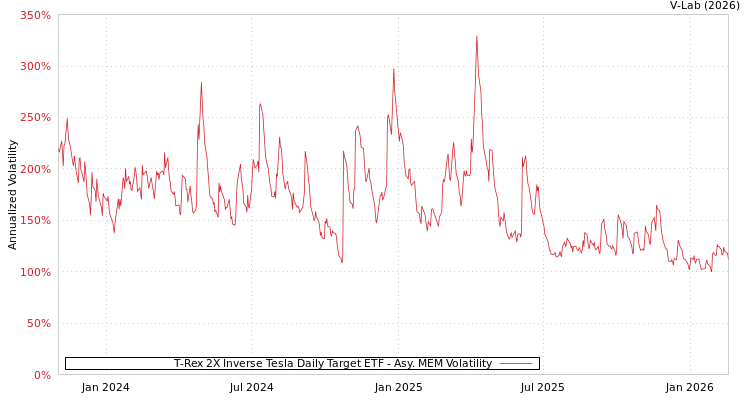 graph of T-Rex 2X Inverse Tesla Daily Target ETF AMEM