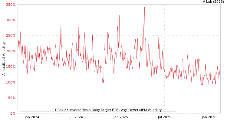 graph of T-Rex 2X Inverse Tesla Daily Target ETF APMEM