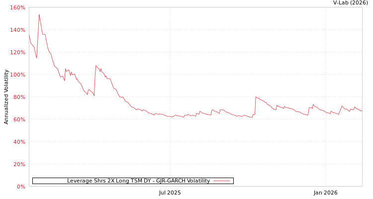 graph of Leverage Shrs 2X Long TSM DY GJR-GARCH