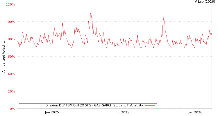 graph of Direxion DLY TSM Bull 2X SHS GAS-GARCH-T
