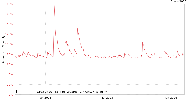 graph of Direxion DLY TSM Bull 2X SHS GJR-GARCH