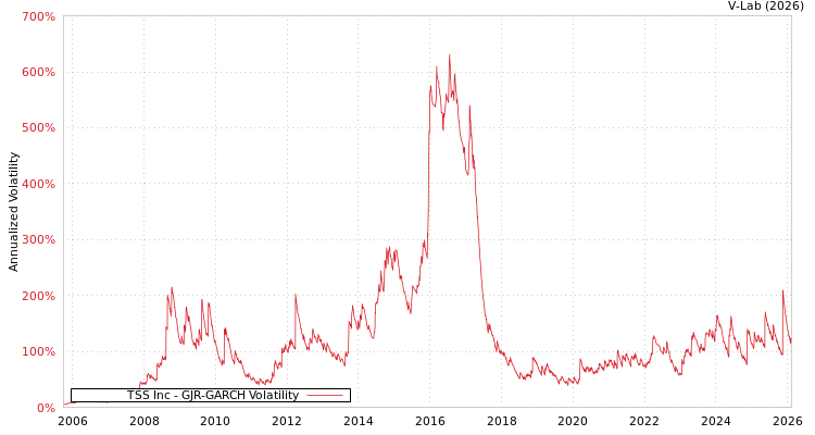 graph of TSS Inc GJR-GARCH