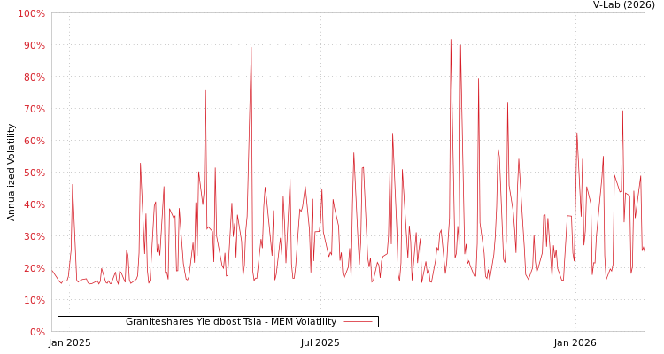 graph of Graniteshares Yieldbost Tsla MEM