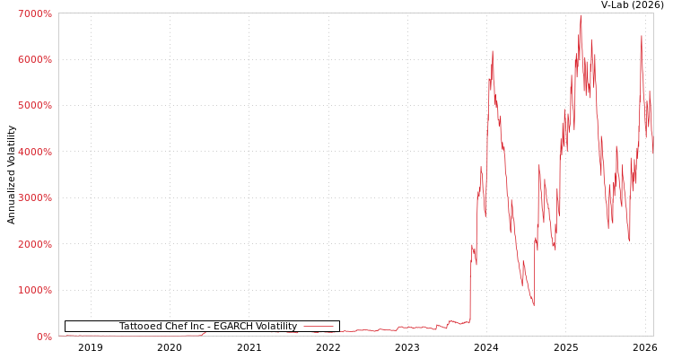 graph of Tattooed Chef Inc EGARCH
