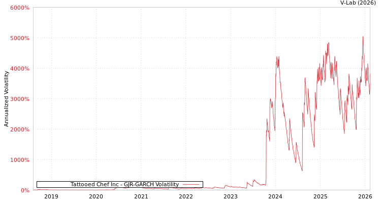 graph of Tattooed Chef Inc GJR-GARCH