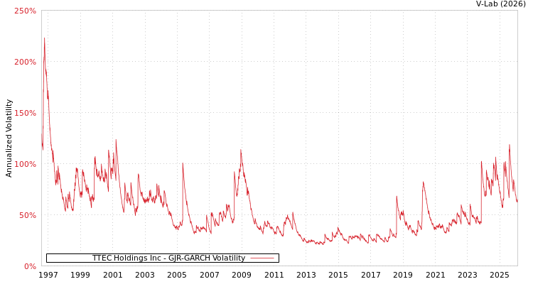 graph of TTEC Holdings Inc GJR-GARCH