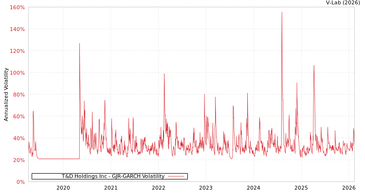 graph of T&D Holdings Inc GJR-GARCH