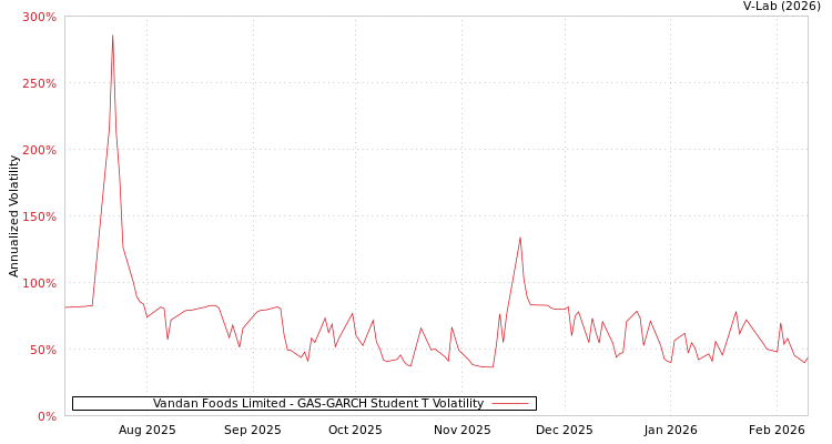 graph of Vandan Foods Limited GAS-GARCH-T
