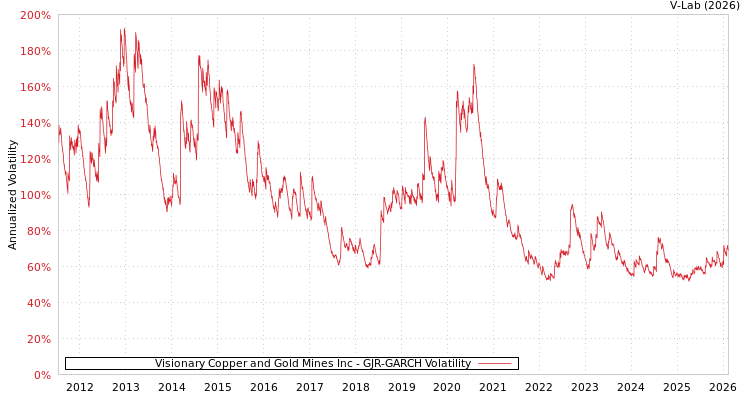 graph of Visionary Copper and Gold Mines Inc GJR-GARCH
