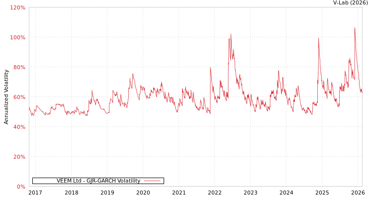 graph of VEEM Ltd GJR-GARCH