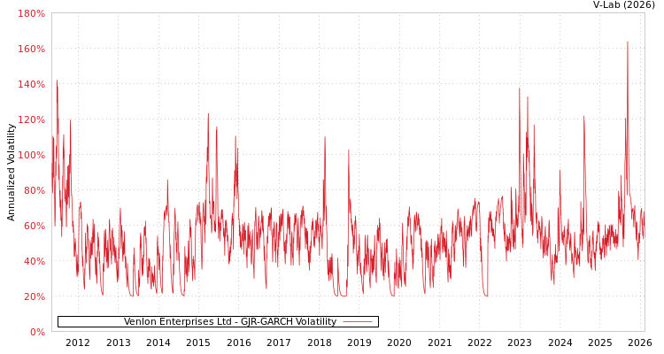 graph of Venlon Enterprises Ltd GJR-GARCH