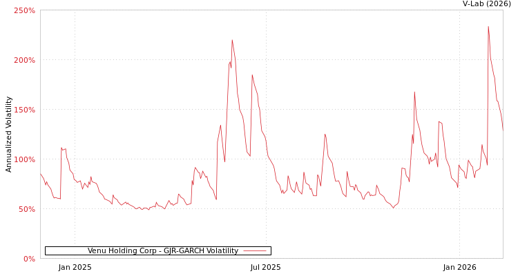 graph of Venu Holding Corp GJR-GARCH