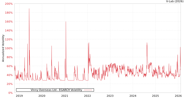 graph of Vinny Overseas Ltd EGARCH