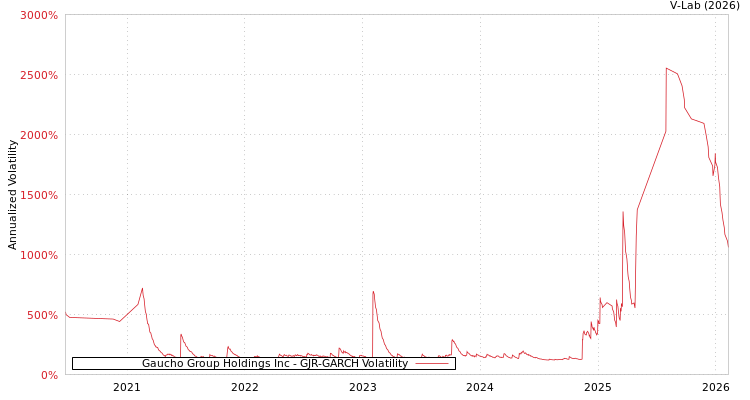 graph of Gaucho Group Holdings Inc GJR-GARCH