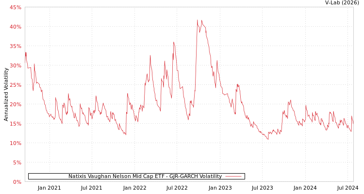 graph of Natixis Vaughan Nelson Mid Cap ETF GJR-GARCH