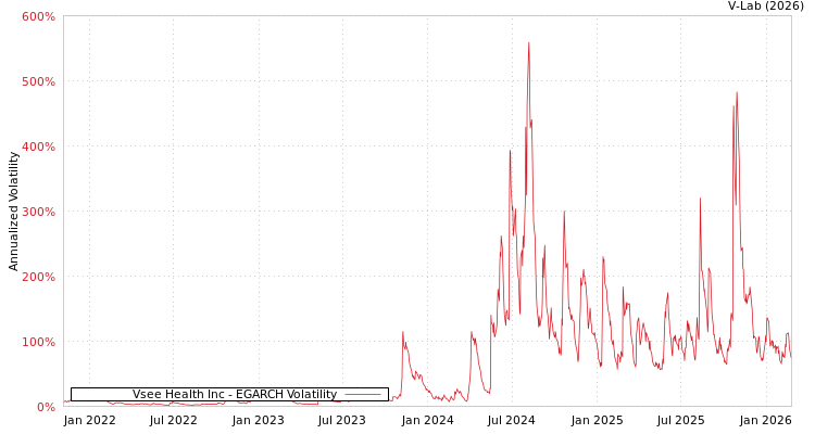 graph of Vsee Health Inc EGARCH
