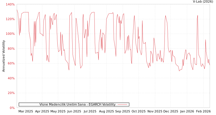graph of Visne Madencilik Uretim Sana EGARCH