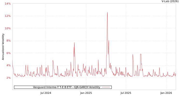 graph of Vanguard Interme-T T-E B ETF GJR-GARCH