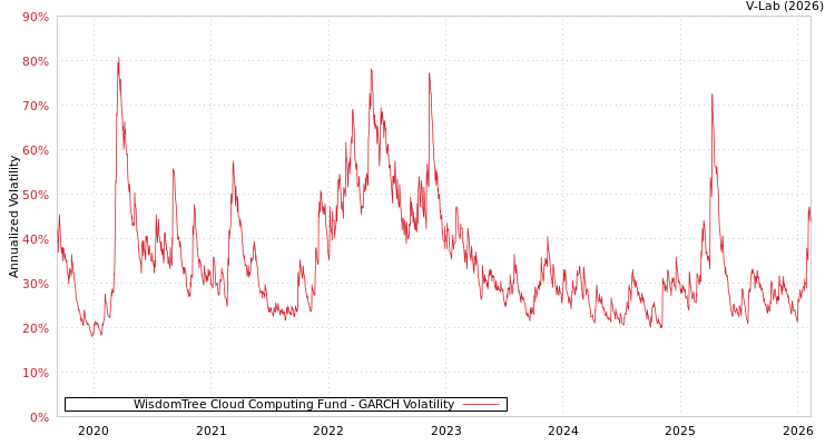 graph of WisdomTree Cloud Computing Fund GARCH