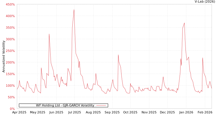 graph of WF Holding Ltd GJR-GARCH