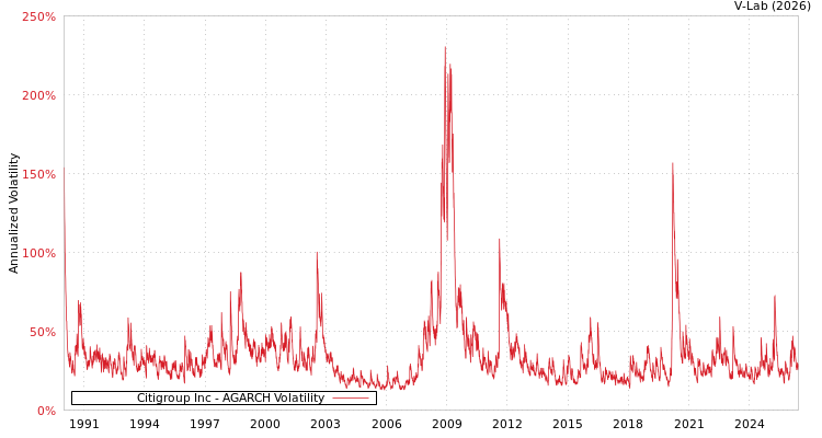 graph of Citigroup Inc AGARCH