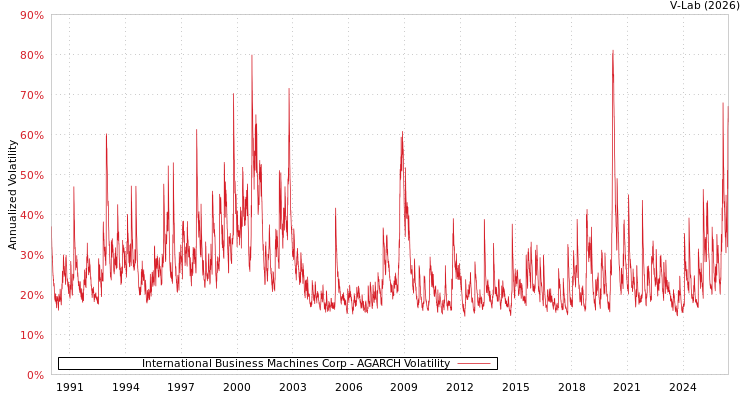 graph of International Business Machines Corp AGARCH