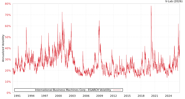 graph of International Business Machines Corp EGARCH