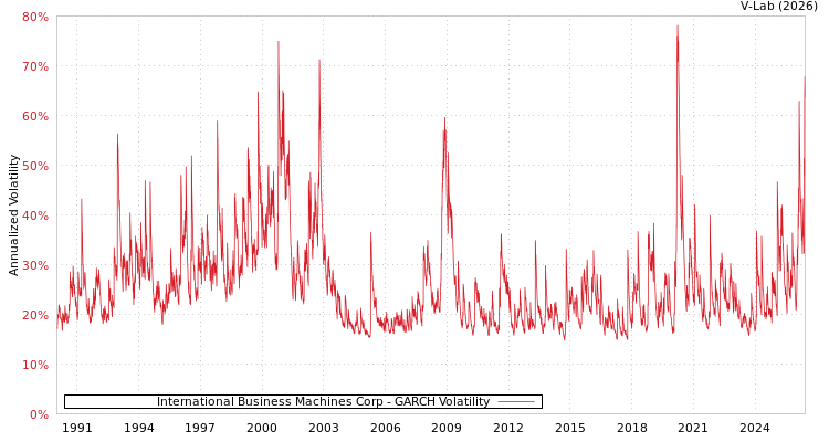 graph of International Business Machines Corp GARCH